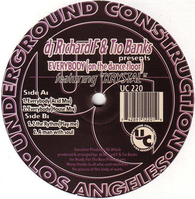 DJ Richard F* & Tio Banks Featuring Krystal (7) : Everybody (On The Dancefloor) (12")
