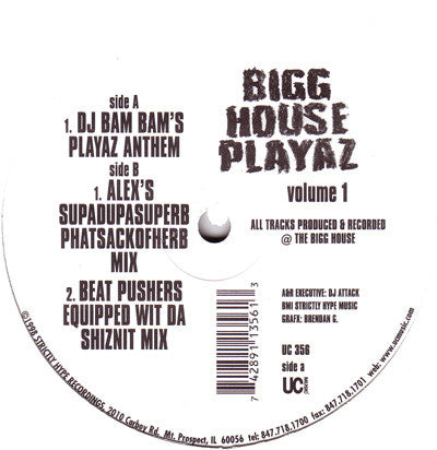 Bigg House Playaz : Volume 1 (12")