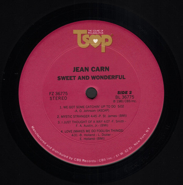 Jean Carn : Sweet And Wonderful (LP, Album)