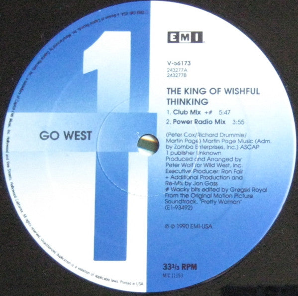 Go West : The King Of Wishful Thinking (12")