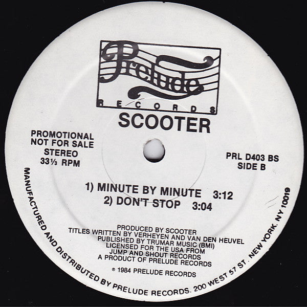 Scooter (2) : Minute By Minute (12", Promo)