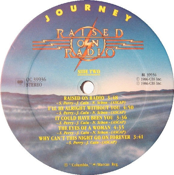 Journey : Raised On Radio (LP, Album, Car)