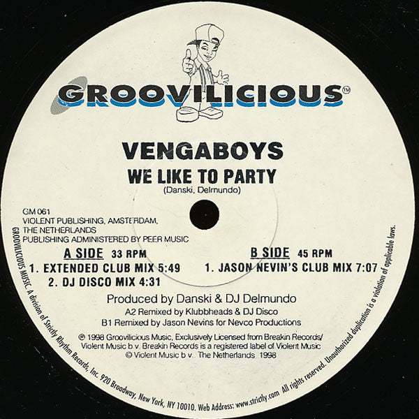 Vengaboys : We Like To Party (2x12")