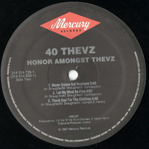 40 Thevz : Honor Amongst Thevz (2xLP, Album)