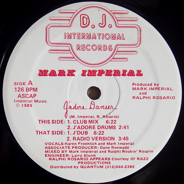 Mark Imperial : J'adore Danser (12")