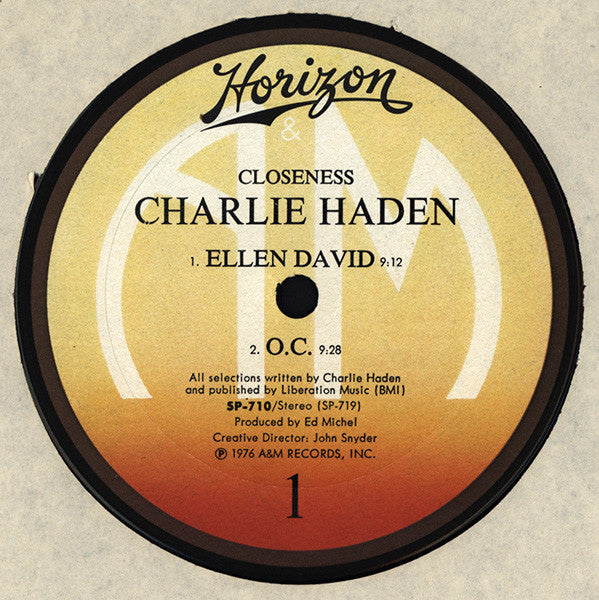 Charlie Haden : Closeness (LP, Album)