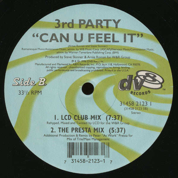 3rd Party : Can U Feel It (12")