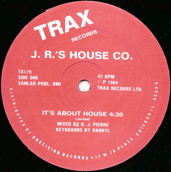 J.R. House Company : It's About House (12")