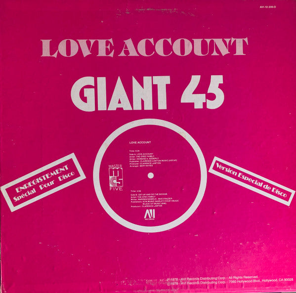 The OPEC Family : Love Account (12")