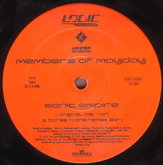 Members Of Mayday : Sonic Empire (12")