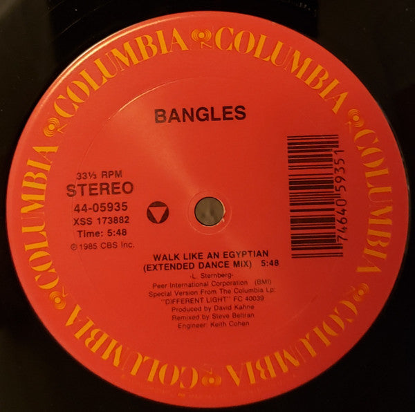 Bangles : Walk Like An Egyptian (12", Single)