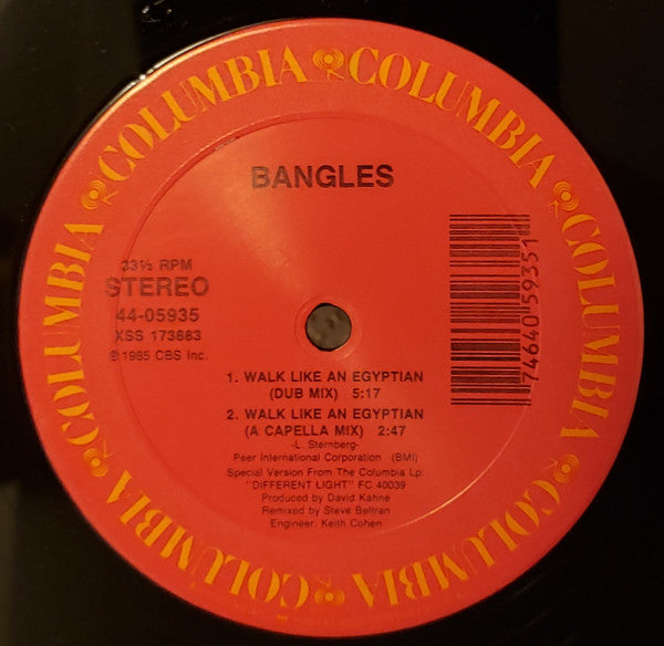 Bangles : Walk Like An Egyptian (12", Single)