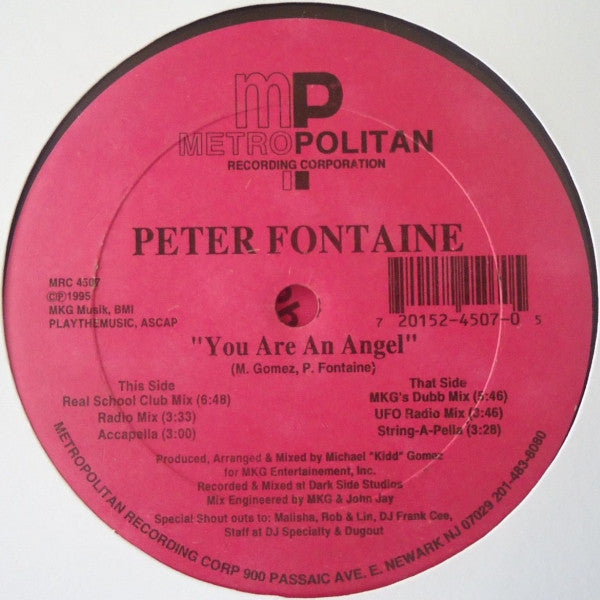 Peter Fontaine : You Are An Angel (12")