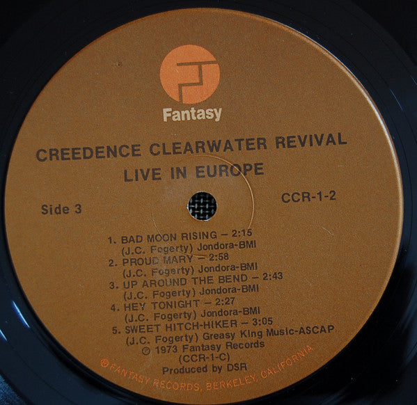 Creedence Clearwater Revival : Live In Europe (2xLP, Album, Gat)