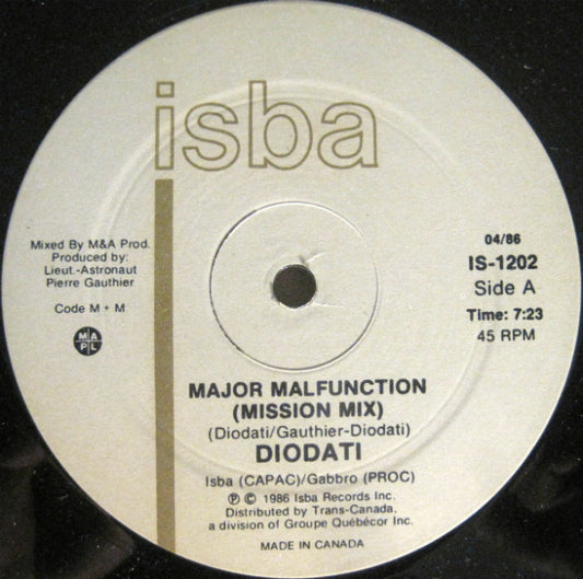 Guido Diodati : Major Malfunction (12")