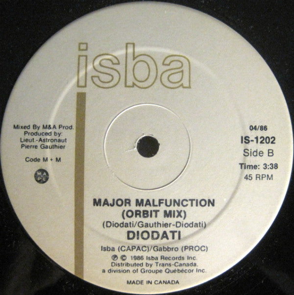 Guido Diodati : Major Malfunction (12")