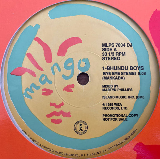 Bhundu Boys / Teque Nick : Bye Bye Stembi (12", Promo)
