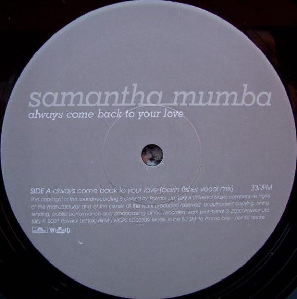 Samantha Mumba : Always Come Back To Your Love (2x12", Promo)