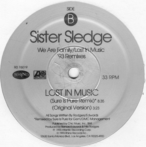 Sister Sledge : We Are Family / Lost In Music ('93 Remixes) (12")