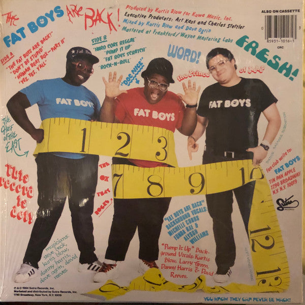 Fat Boys : The Fat Boys Are Back (LP, Album, Club)