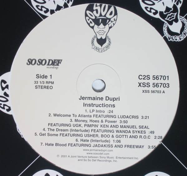 Jermaine Dupri : Instructions (2xLP, Album, Promo, Edi)