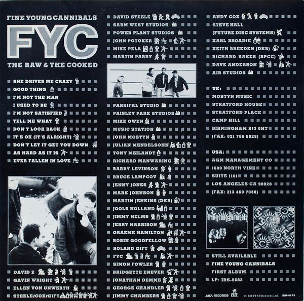 Fine Young Cannibals : The Raw & The Cooked (LP, Album, Pin)