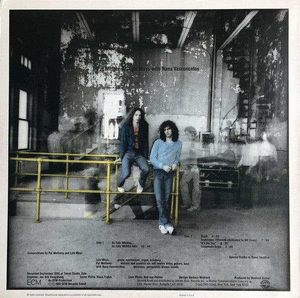 Pat Metheny & Lyle Mays : As Falls Wichita, So Falls Wichita Falls (LP, Album, Wak)