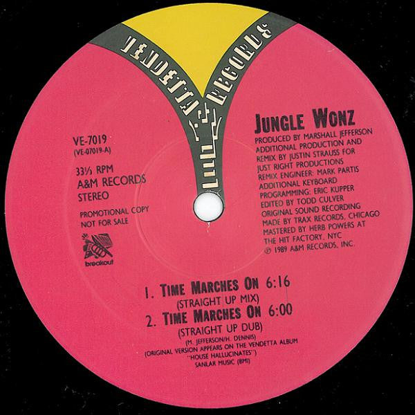 Jungle Wonz : Time Marches On (The Justin Strauss Remixes) (12", Promo)