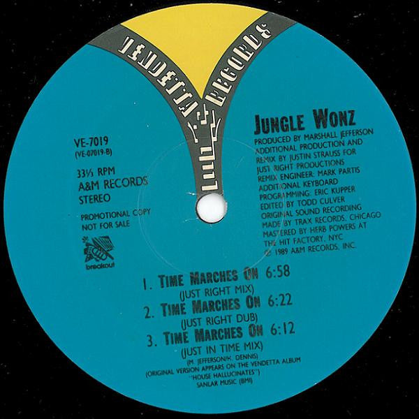 Jungle Wonz : Time Marches On (The Justin Strauss Remixes) (12", Promo)