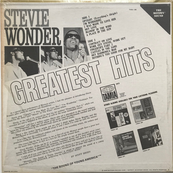 Stevie Wonder : Greatest Hits (LP, Comp, Ind)