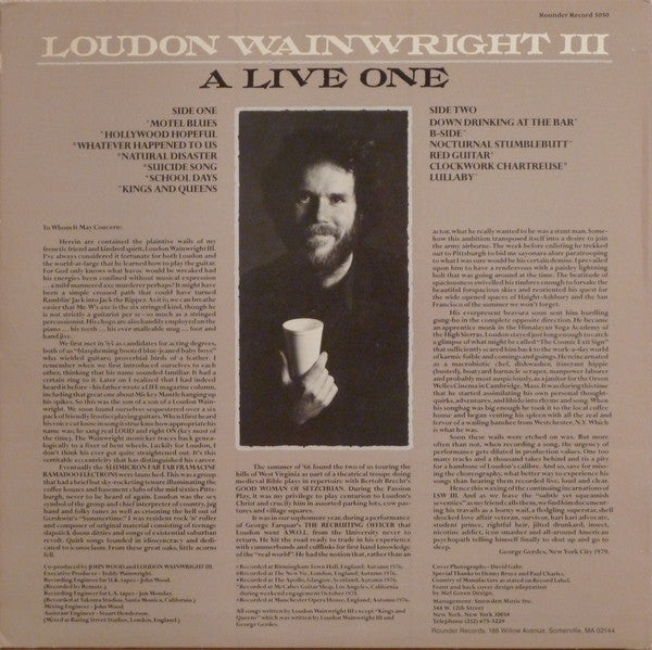 Loudon Wainwright III : A Live One (LP, Album, Wak)