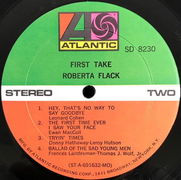 Roberta Flack : First Take (LP, Album, MO )