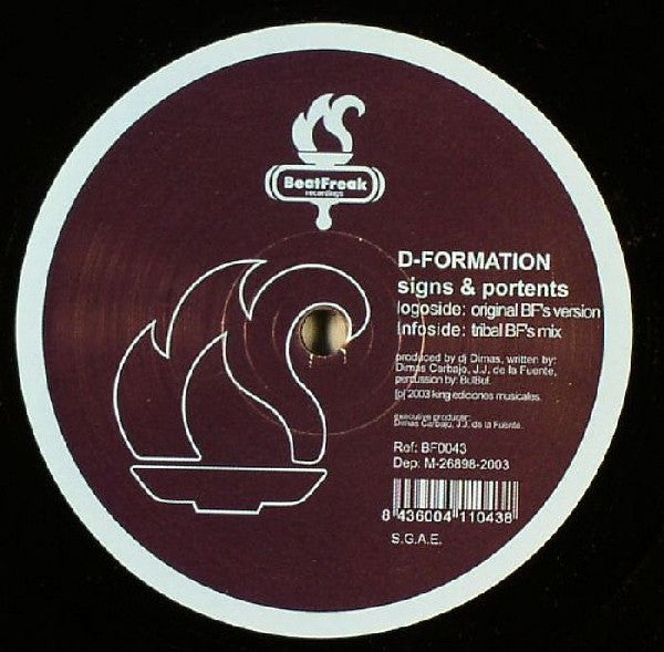 Dimas* pres. D-Formation : Signs & Portents (12", Mag)