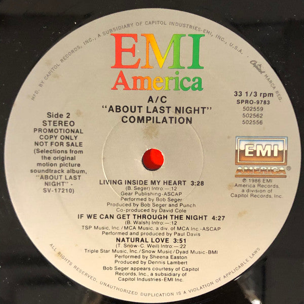 Various : A/C "About Last Night" Compilation (12", EP, Promo)