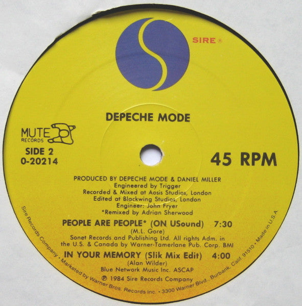 Depeche Mode : People Are People (Different Mix) (12", Maxi)