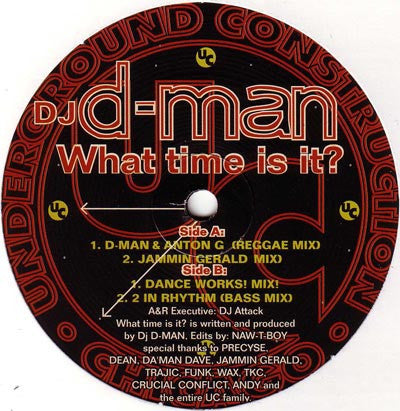 DJ D-Man : What Time Is It? (12")