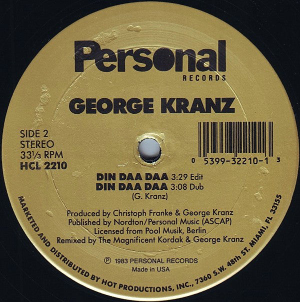 George Kranz : Din Daa Daa (12", RE)