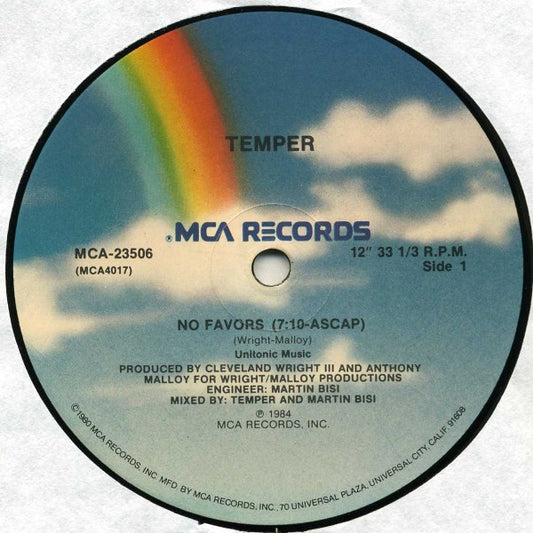 Temper (5) : No Favors (12")