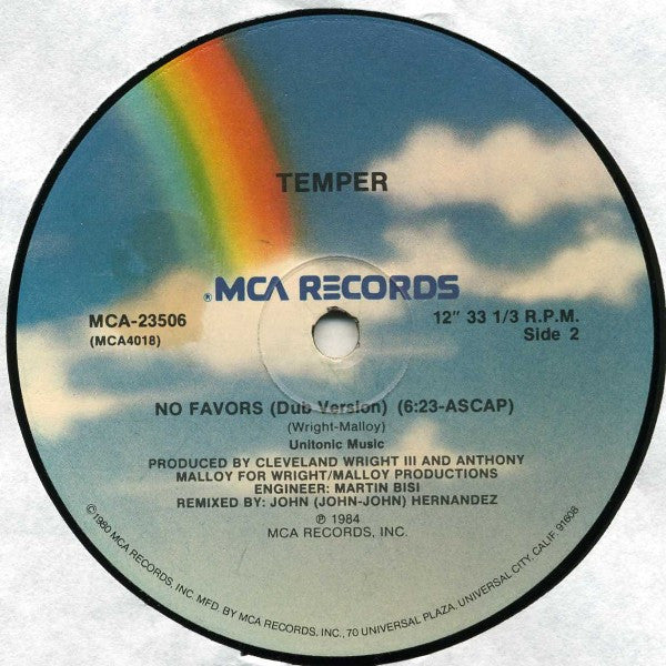 Temper (5) : No Favors (12")