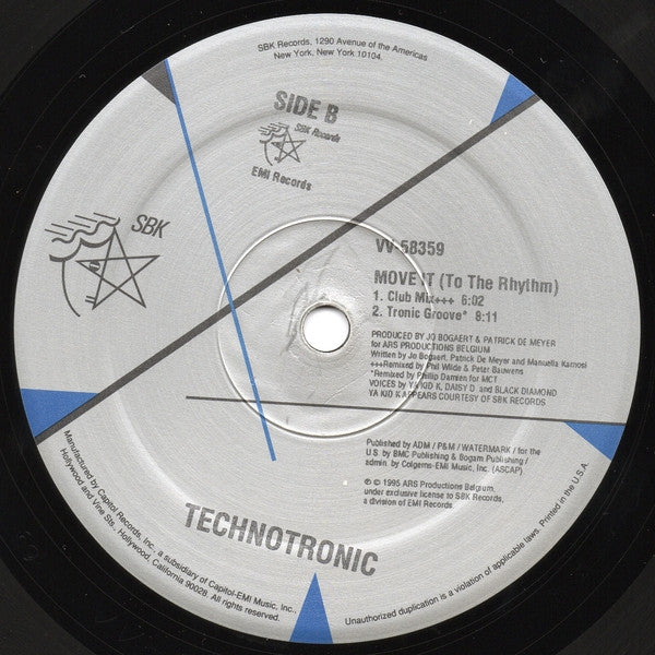 Technotronic : Move It (To The Rhythm) (2x12")