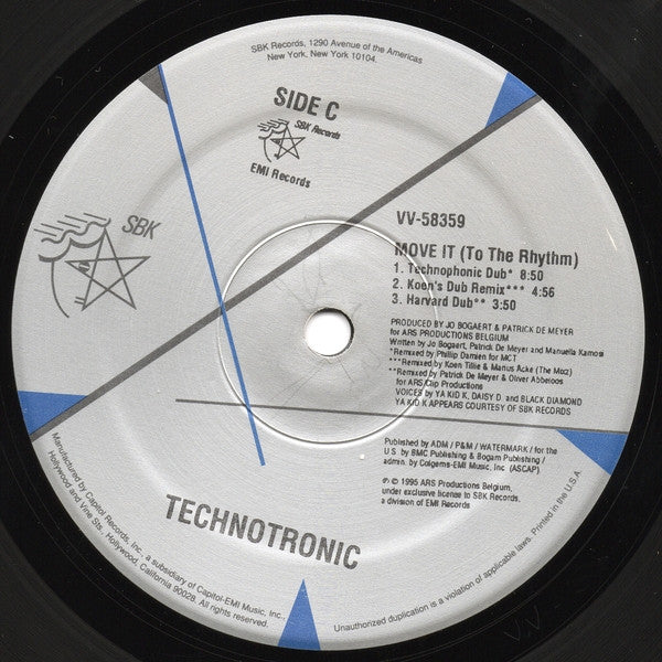 Technotronic : Move It (To The Rhythm) (2x12")