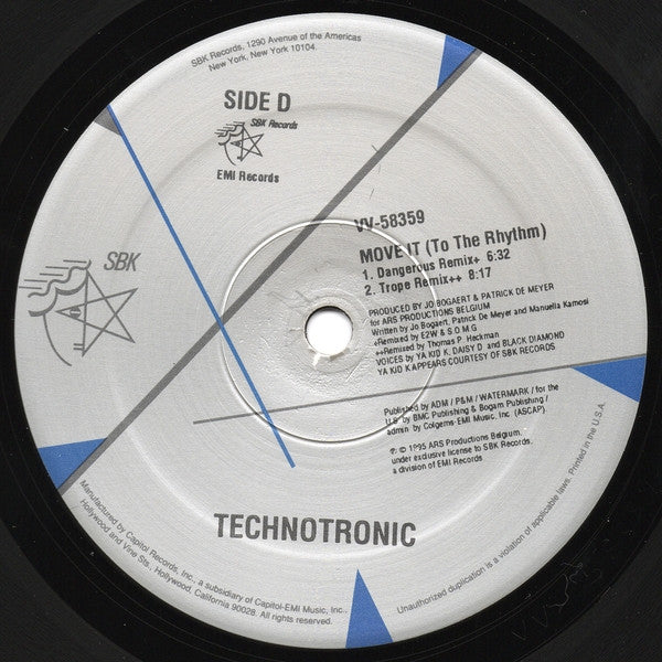 Technotronic : Move It (To The Rhythm) (2x12")