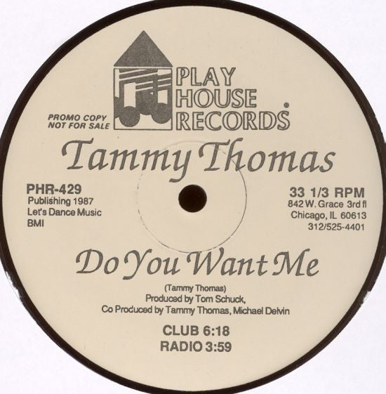 Tammy Thomas (2) : Do You Want Me (12", Promo)