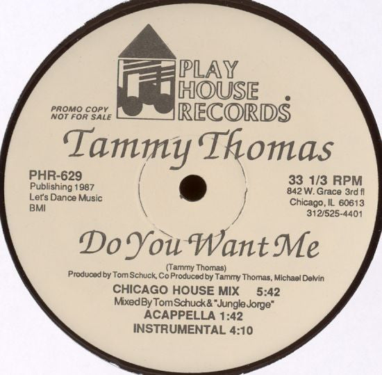 Tammy Thomas (2) : Do You Want Me (12", Promo)