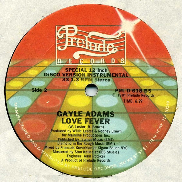 Gayle Adams : Love Fever (12")