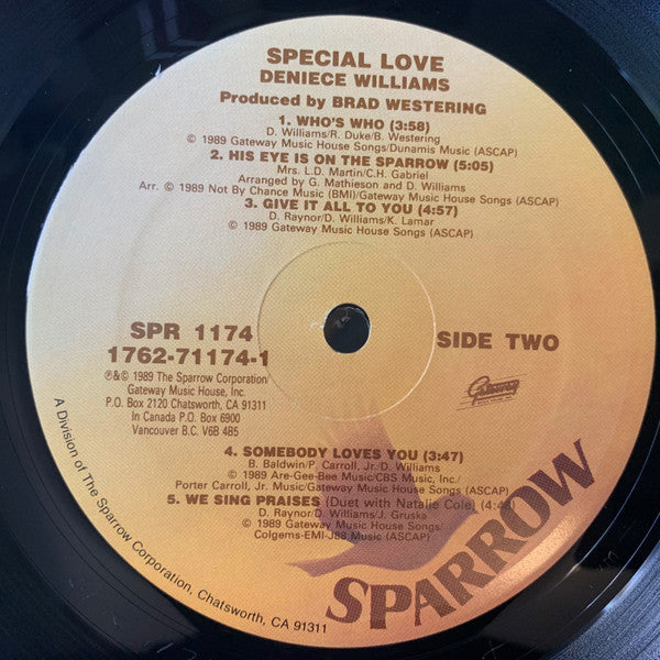 Deniece Williams : Special Love (LP, Album)