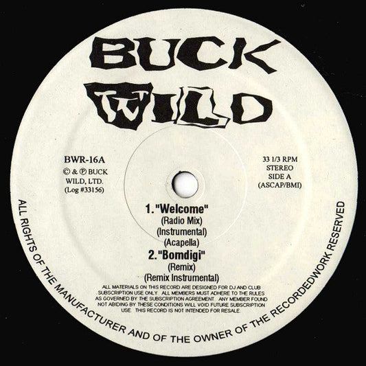 Various : Buck Wild (12", Comp, Unofficial)