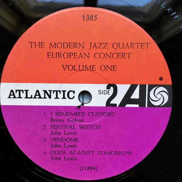 The Modern Jazz Quartet : European Concert: Volume One (LP, Album, Mono, 1st)
