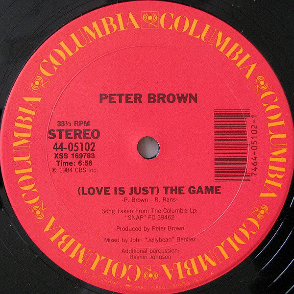 Peter Brown (2) : (Love Is Just) The Game (12")