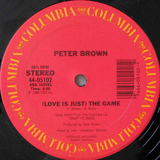 Peter Brown (2) : (Love Is Just) The Game (12")